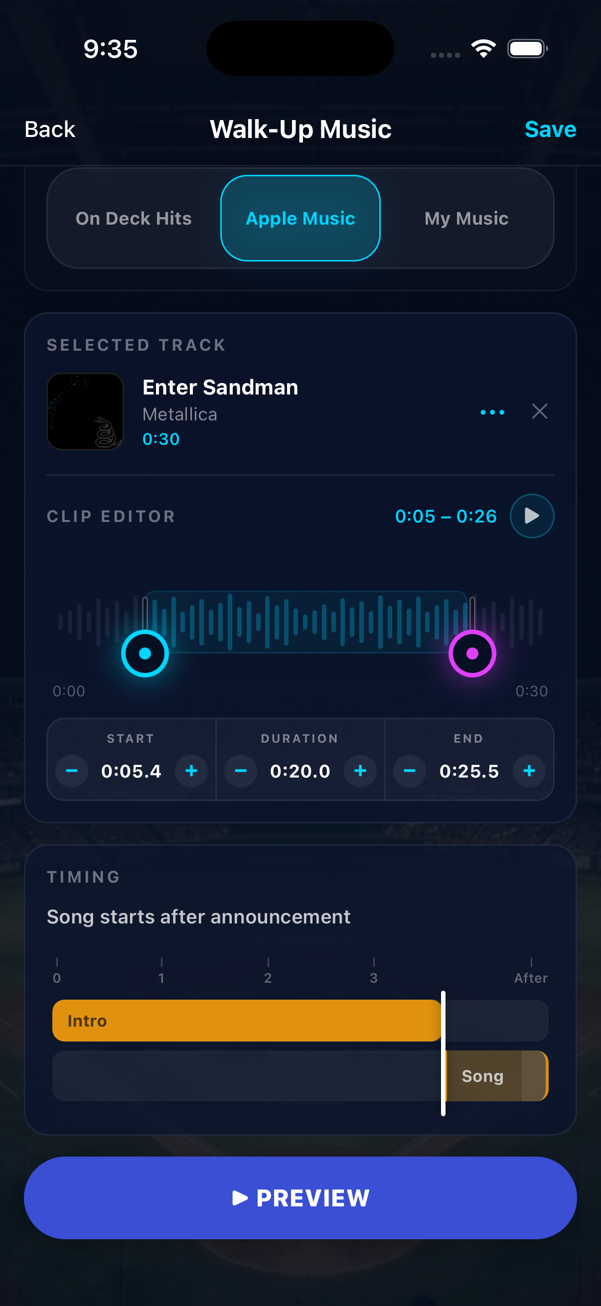 Precise song editing